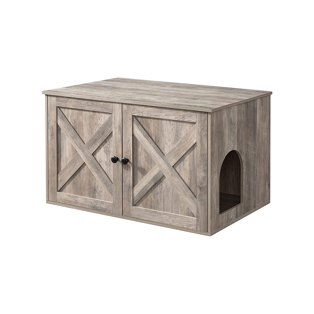 Produktbild för Cat Litter Box Enclosure Grey 80x53x50cm