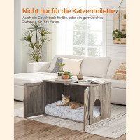 Produktbild för Cat Litter Box Enclosure Grey 80x53x50cm