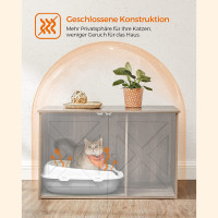 Produktbild för Cat Litter Box Enclosure Grey 80x53x50cm