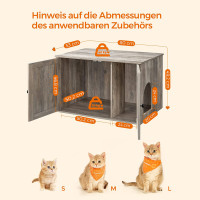 Produktbild för Cat Litter Box Enclosure Grey 80x53x50cm
