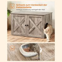 Produktbild för Cat Litter Box Enclosure Grey 80x53x50cm