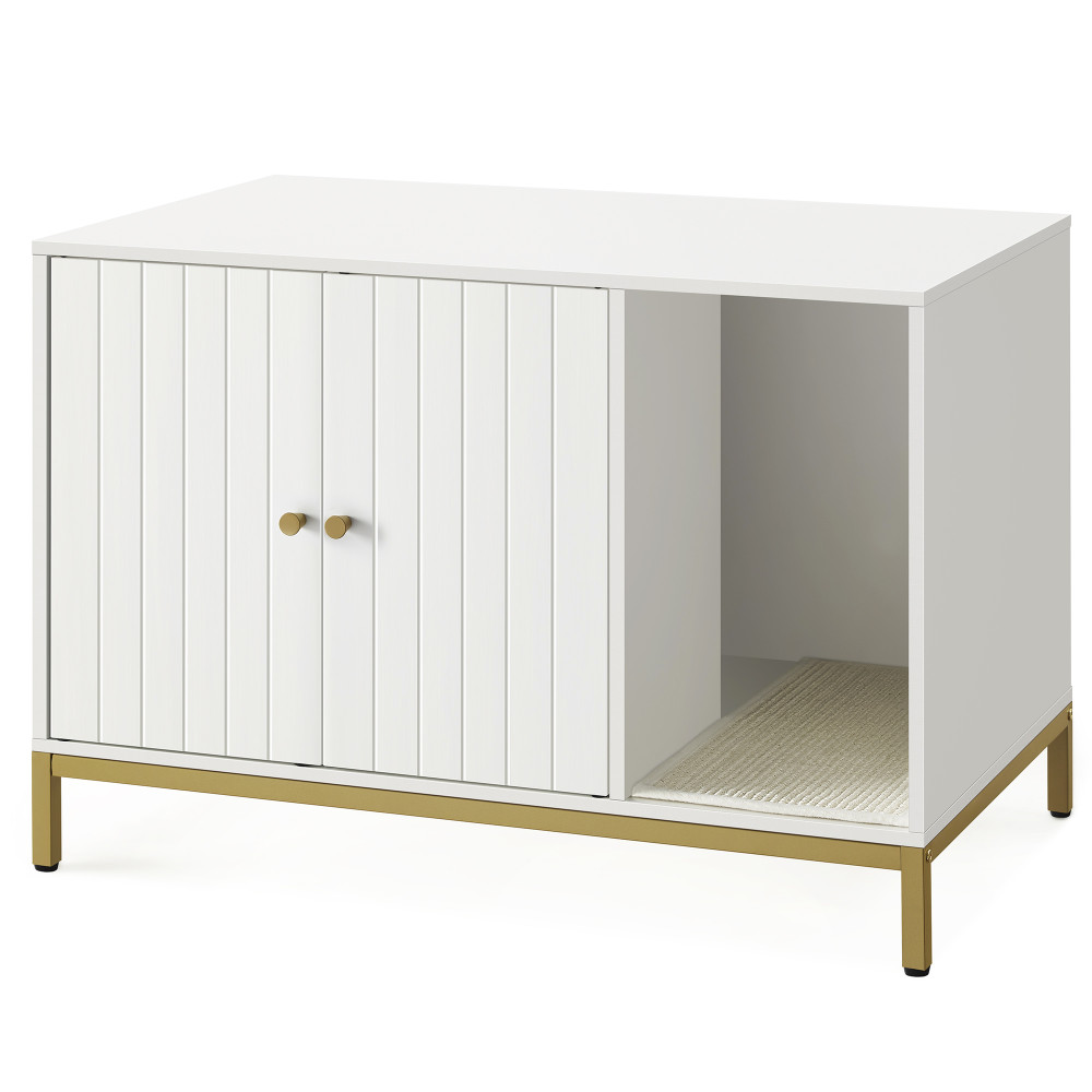 Produktbild för Cat Litter Box Enclosure White 80×50×55cm