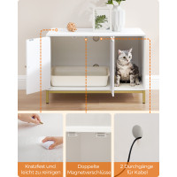 Produktbild för Cat Litter Box Enclosure White 80×50×55cm