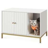 Produktbild för Cat Litter Box Enclosure White 80×50×55cm