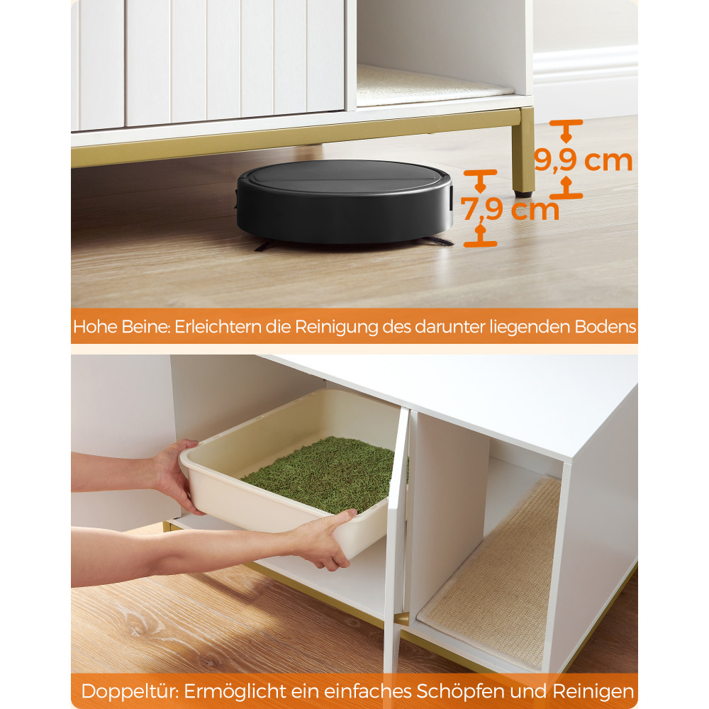 Produktbild för Cat Litter Box Enclosure White 80×50×55cm