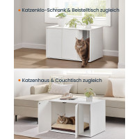 Produktbild för Cat Litter Box Enclosure White 80x50x53cm