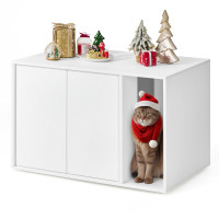 Produktbild för Cat Litter Box Enclosure White 80x50x53cm