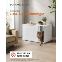 Produktbild för Cat Litter Box Enclosure White 80x50x53cm