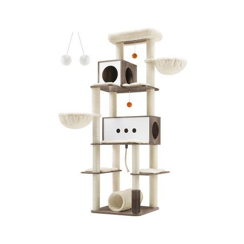FEANDREA Scratching Posts Milky Coffee Color 130x89x198cm