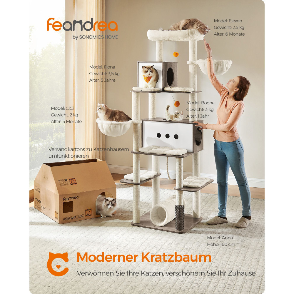 Produktbild för Scratching Posts Milky Coffee Color 130x89x198cm
