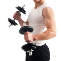 Produktbild för Dumbbell Black, Black 35x16x16cm