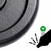 Produktbild för Dumbbell Black, Black 35x16x16cm