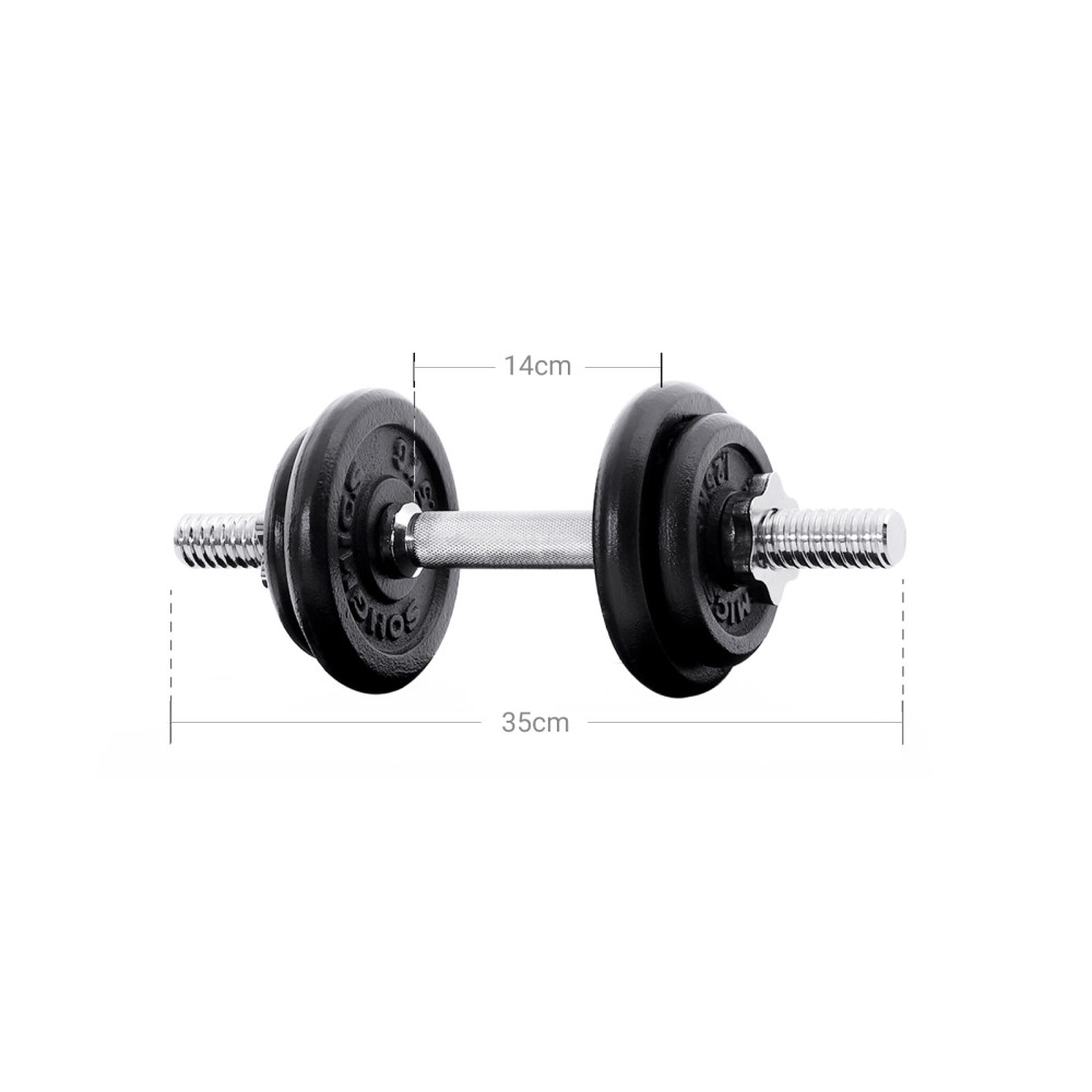 Produktbild för Dumbbell Black, Black 35x16x16cm