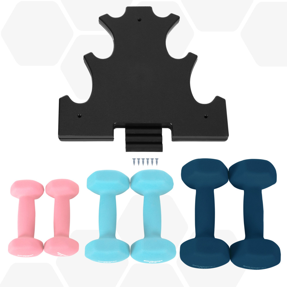 Produktbild för Dumbbell Black, Black 39x36x15cm