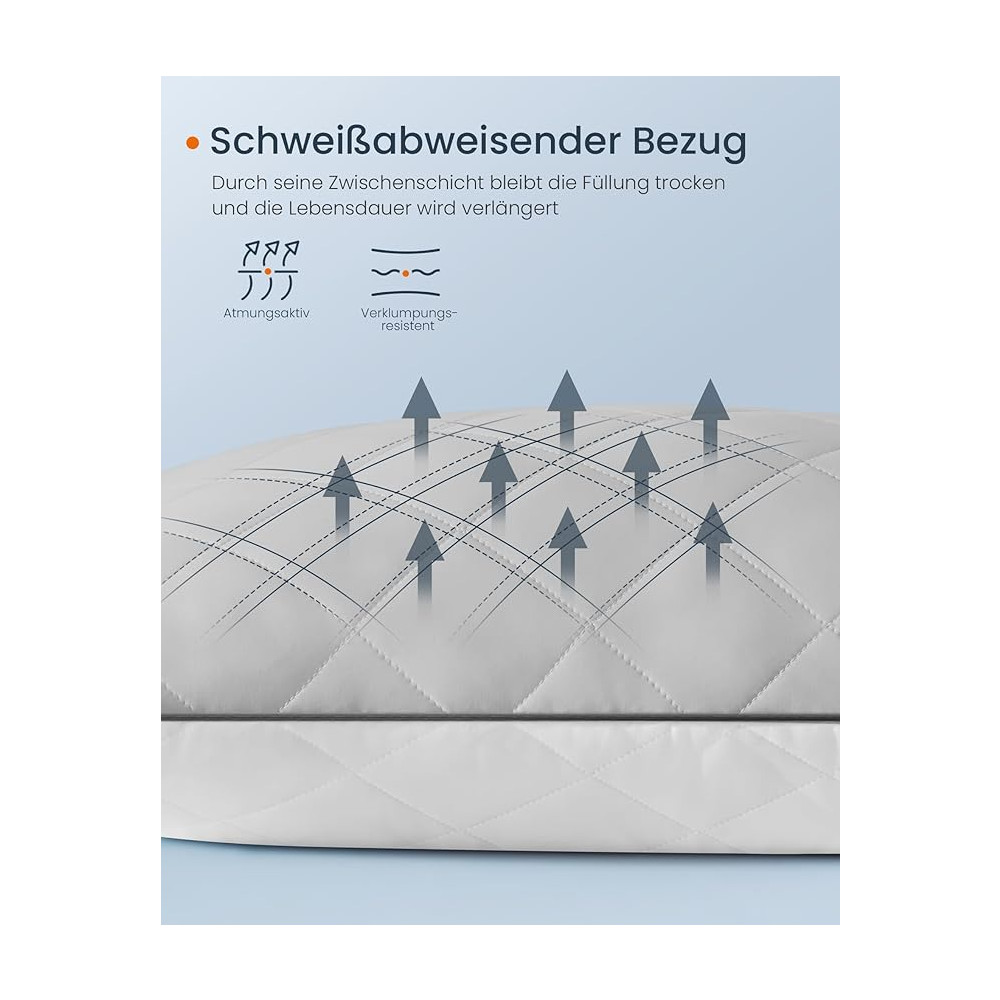 Produktbild för Bed Pillow Grey 80x80x18cm