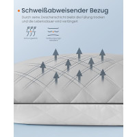 Produktbild för Bed Pillow Grey 80x80x18cm