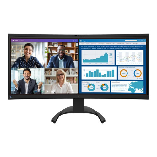 Eizo Nanao EIZO FlexScan EV3450XC-BK - med FlexStand - LED-skärm - böjd - 34"