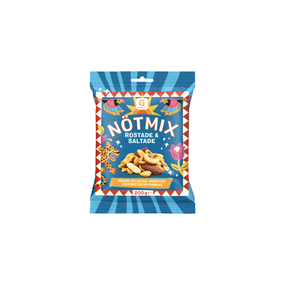 Produktbild för Garant Nötmix Rostade & Saltade 200g