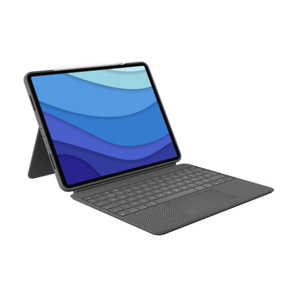 Produktbild för Logitech Combo Touch - tangentbord och foliefodral - med pekdyna - QWERTY - nordiskt (danska/finska/norska/svenska) - grafit Inmatningsenhet