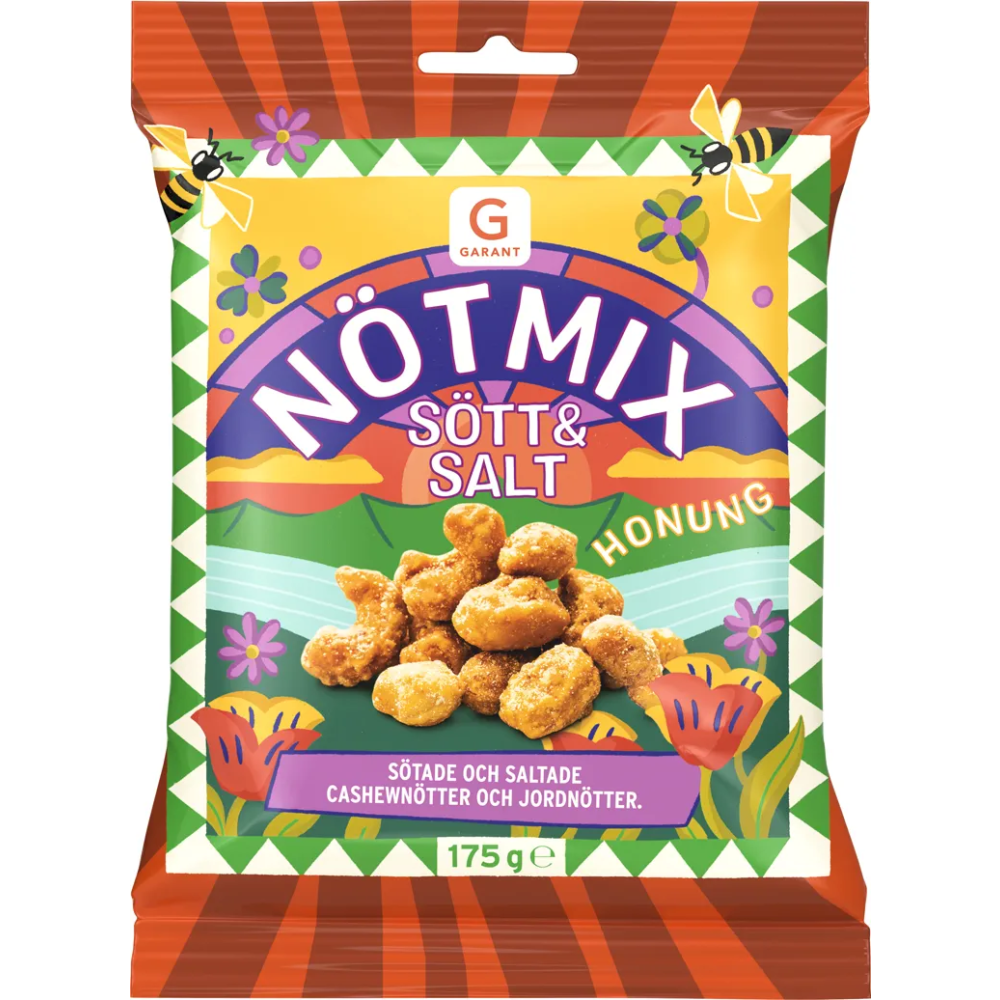 Produktbild för Garant Nötmix Sött & Salt 175g