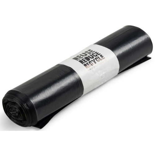 Polynova Plastsäck LD R100% 110L 60my svart 25/rl