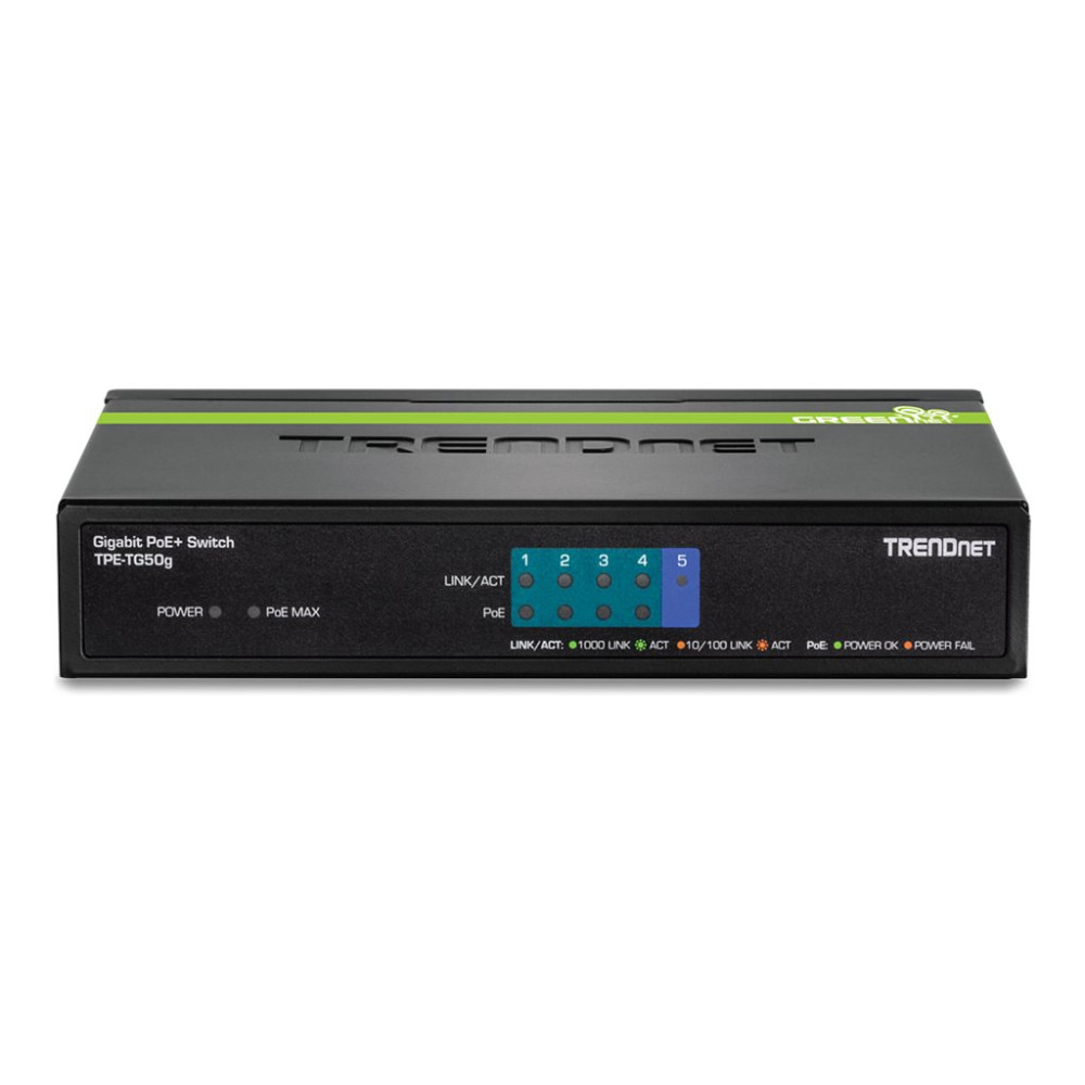 Produktbild för TRENDnet TPE TG50g - switch - 5 portar - TAA-kompatibel