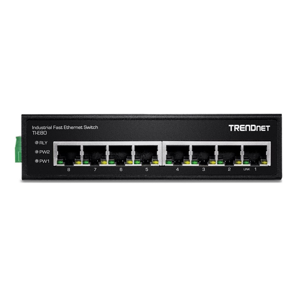 Produktbild för TRENDnet TI-E80 - switch - 8 portar - ohanterad - TAA-kompatibel
