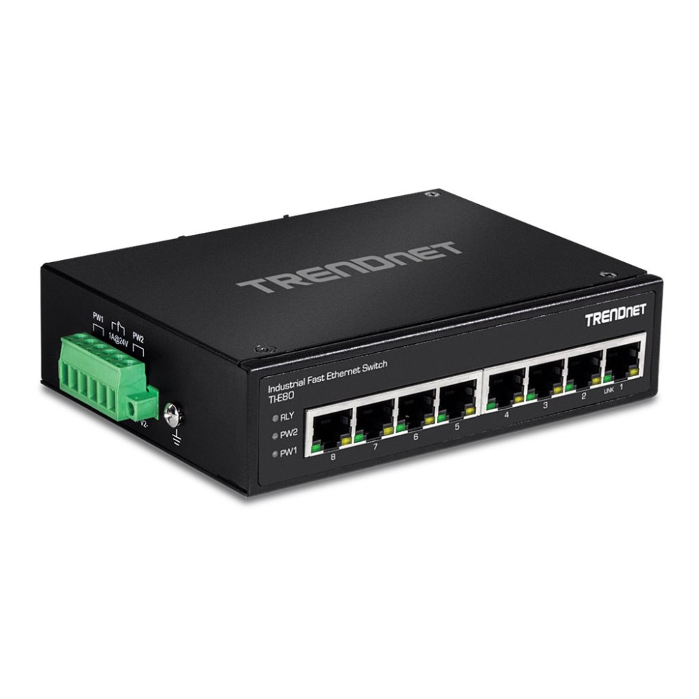 Produktbild för TRENDnet TI-E80 - switch - 8 portar - ohanterad - TAA-kompatibel