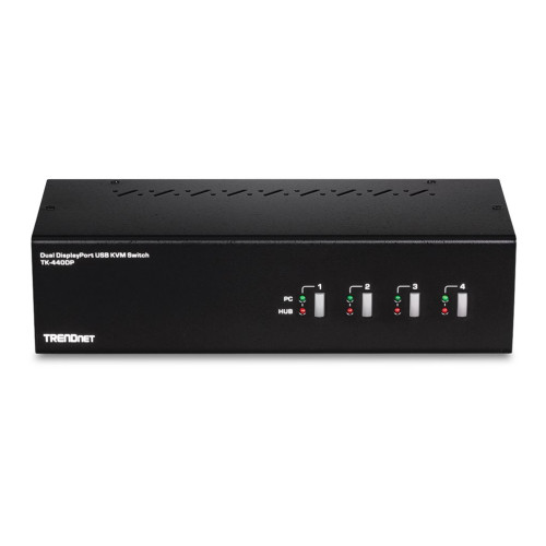 TRENDnet TRENDnet TK 440DP - omkopplare för tangentbord/video/mus/ljud/USB - 4 portar - TAA-kompatibel