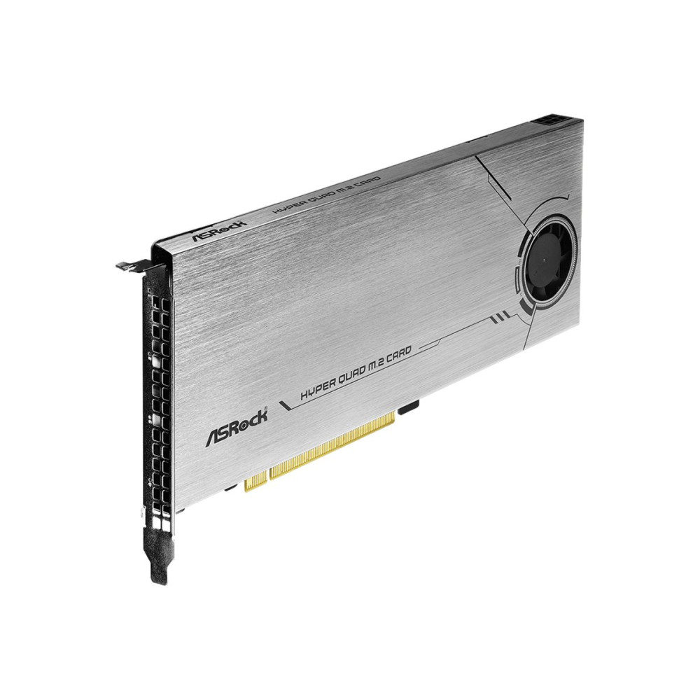 Produktbild för ASRock HYPER QUAD M.2 CARD - gränssnittsadapter - M.2 Card - PCIe 4.0 x16