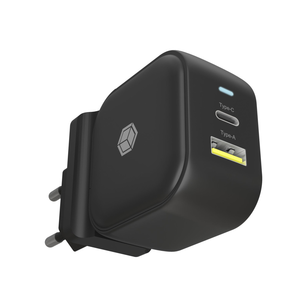 Produktbild för ICY BOX IB-PS106-PD strömadapter - USB typ A, USB-C - 38 watt
