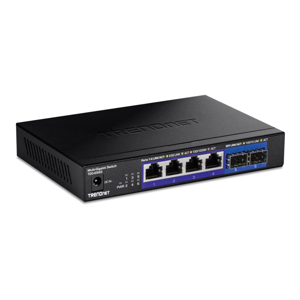 Produktbild för TRENDnet TEG-S562 - Version v1.0R - switch - multi-gigabit - 6 portar - ohanterad - TAA-kompatibel