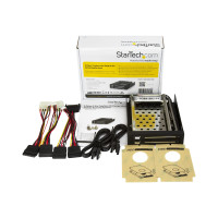 Produktbild för StarTech.com 2 enheter 2,5" hyllfri hot swap SATA med flyttbara bakpanelshyllor - adapter för lagringsfack