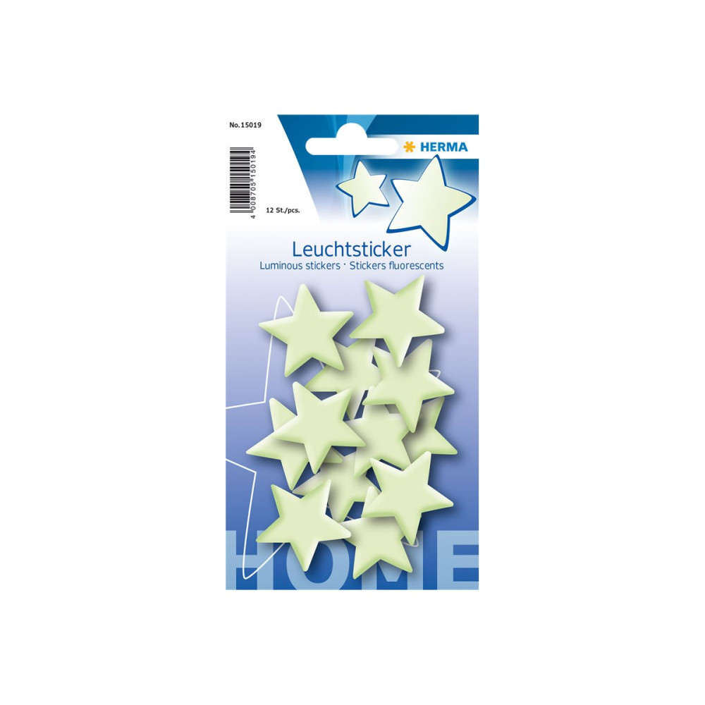 Produktbild för HERMA HOME - dekorationsbindemedel - mini star - 3.7 x 3.7 cm - plast (paket om 12)