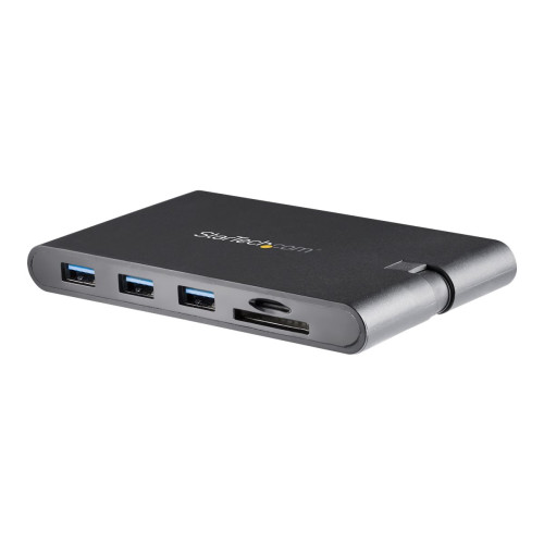 StarTech.com StarTech.com USB C-multiportadapter - USB Type-C-mini dockningsstation med HDMI 4K eller VGA 1080p video - 100W Pass-through strömförsörjning, 3-ports USB 3.0-hubb, GbE, SD och MicroSD - Resedockningsstation för bärbar dator - dockningsstation - USB-C - V