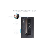 Produktbild för StarTech.com Thunderbolt 3 PCIe Expansion Chassis, External Enclosure Box with 1x PCI-Express Slot, 5K/4K Output Via TB3/DP Ports, TAA - förlängningskabel till systembuss - DP