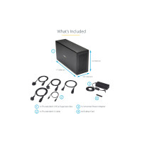 Produktbild för StarTech.com Thunderbolt 3 PCIe Expansion Chassis, External Enclosure Box with 1x PCI-Express Slot, 5K/4K Output Via TB3/DP Ports, TAA - förlängningskabel till systembuss - DP