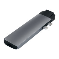 Produktbild för Satechi Aluminum Type-C Pro Hub with Ethernet - dockningsstation - USB-C - 1GbE