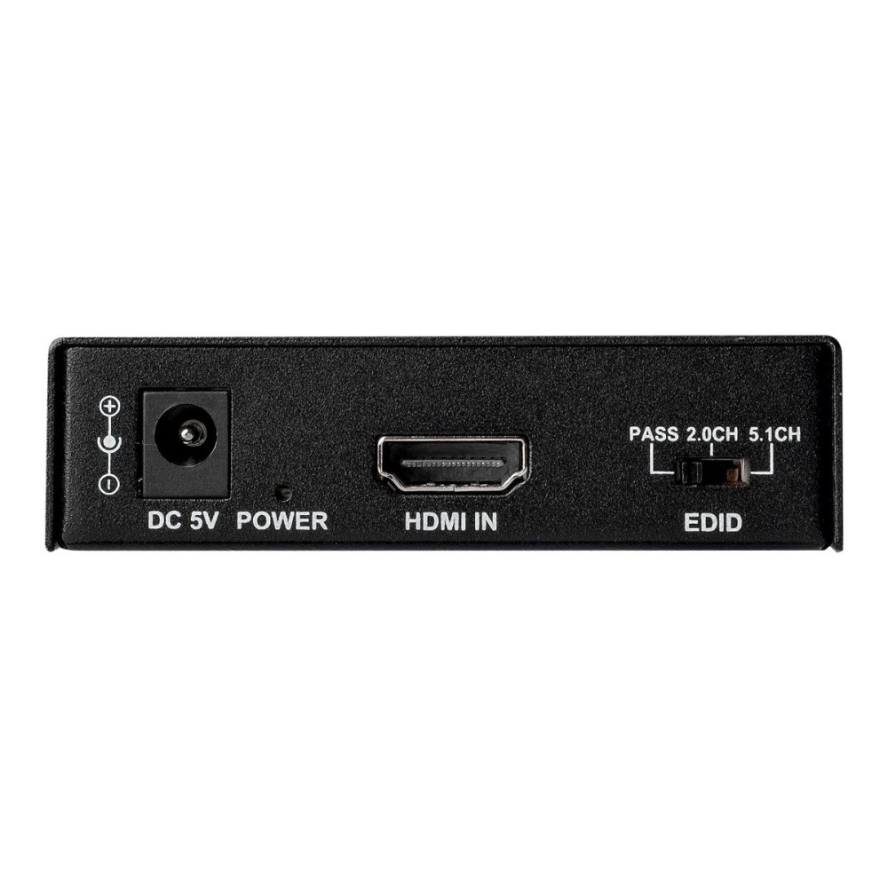 Produktbild för StarTech.com HDMI-audioextraherare med stöd för 4K 60 Hz - HDMI-ljudsignalsextraktor