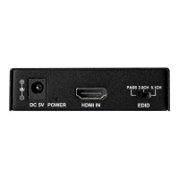 Produktbild för StarTech.com HDMI-audioextraherare med stöd för 4K 60 Hz - HDMI-ljudsignalsextraktor