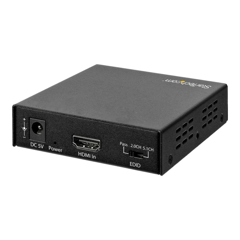 Produktbild för StarTech.com HDMI-audioextraherare med stöd för 4K 60 Hz - HDMI-ljudsignalsextraktor