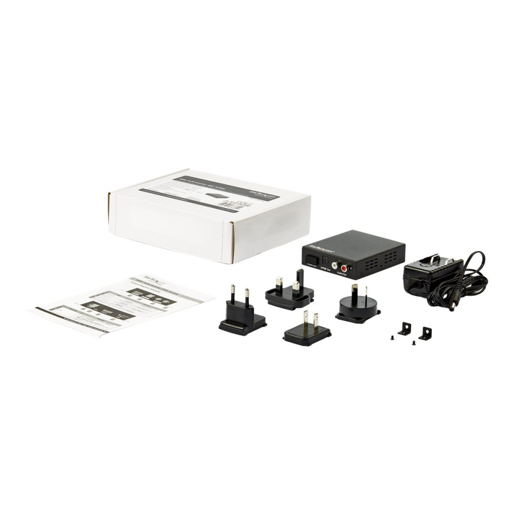 Produktbild för StarTech.com HDMI-audioextraherare med stöd för 4K 60 Hz - HDMI-ljudsignalsextraktor