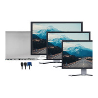 Produktbild för LogiLink - dockningsstation - USB-C 3.2 Gen 1 - 2 x HDMI, VGA - 1GbE