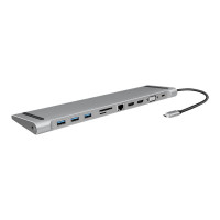 Produktbild för LogiLink - dockningsstation - USB-C 3.2 Gen 1 - 2 x HDMI, VGA - 1GbE