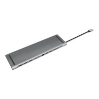 Produktbild för LogiLink - dockningsstation - USB-C 3.2 Gen 1 - 2 x HDMI, VGA - 1GbE