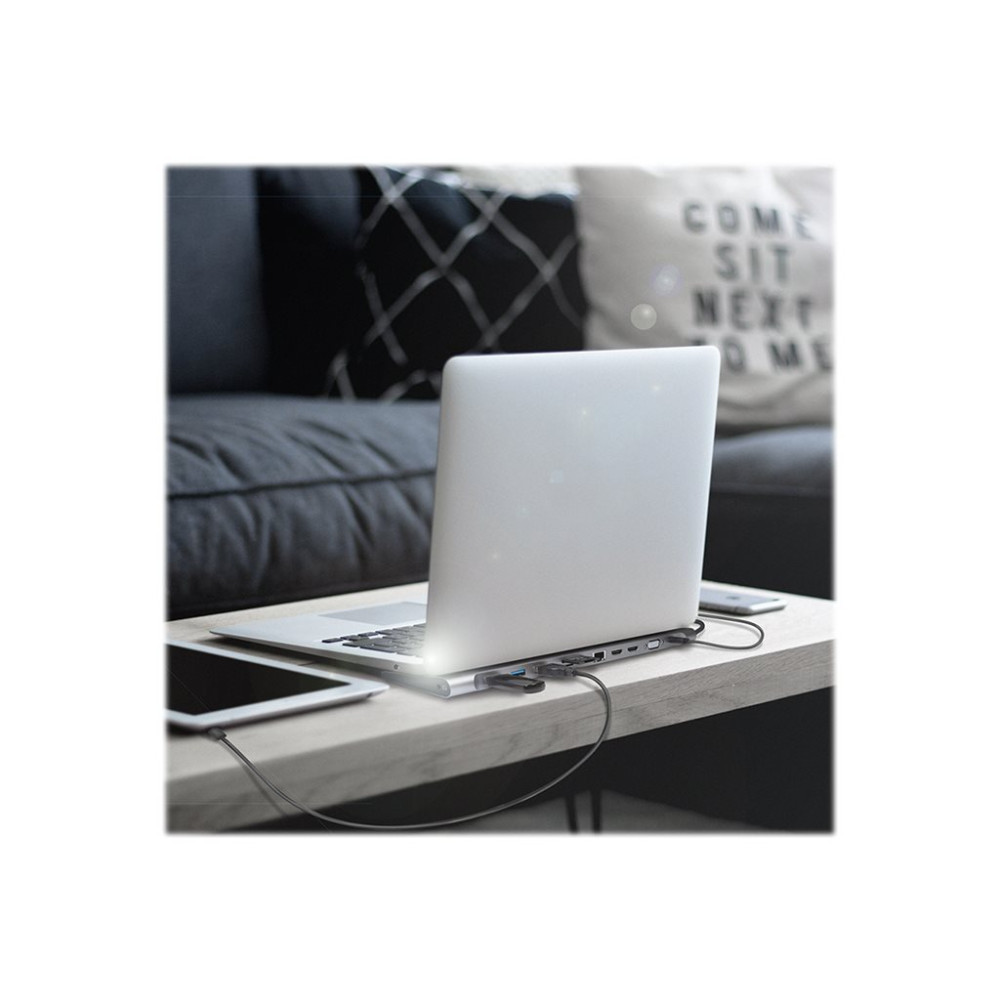 Produktbild för LogiLink - dockningsstation - USB-C 3.2 Gen 1 - 2 x HDMI, VGA - 1GbE
