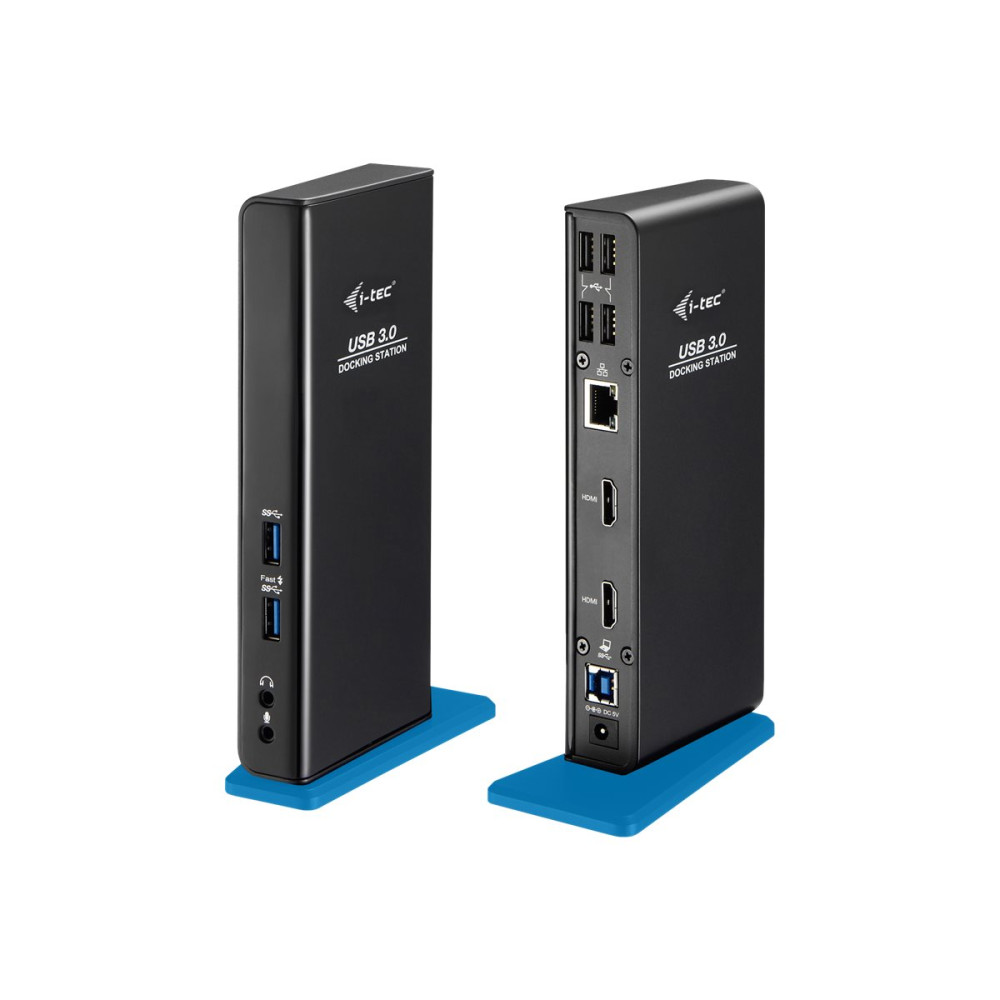 Produktbild för i-Tec USB 3.0/USB-C Dual HDMI Docking Station - dockningsstation - USB 3.0 - 2 x HDMI - 1GbE