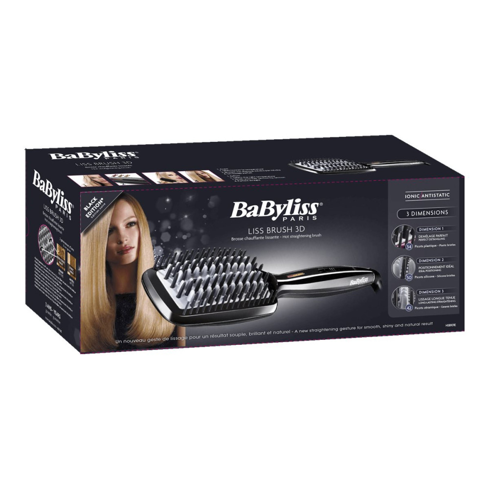 Produktbild för BaByliss 3D Liss Brush HSB101E - elhårborste