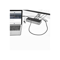 Produktbild för StarTech.com USB-C- och USB-A-dockningsstation - Universal hybriddockningsstation för trippla bildskärmar, DisplayPort och HDMI 4K 60 Hz - 85 W strömförsörjning, 6x USB-hubb, GbE, Ljud - USB 3.1 Gen. 2, 10 Gbit/sek - dockningsstation - USB-C - 3 x HDMI, 3