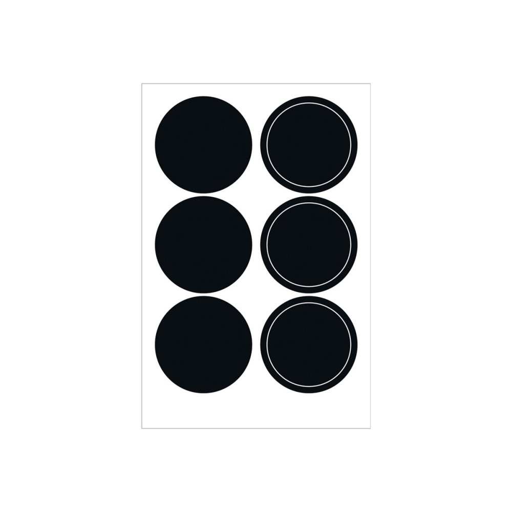 Produktbild för HERMA HOME feeling Blackboard stickers - dekorationsbindemedel - cirkel - 2 ark - papper